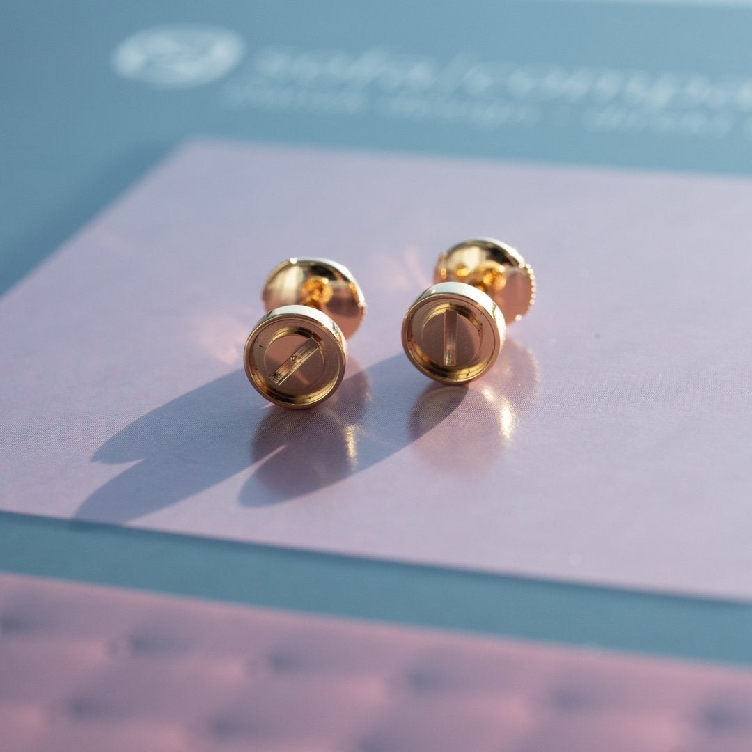 CARTIER LOVE EARRINGS PINK GOLD 10MM