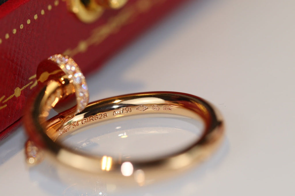 CARTIER JUSTE RING 2.65MM GOLD DIAMOND