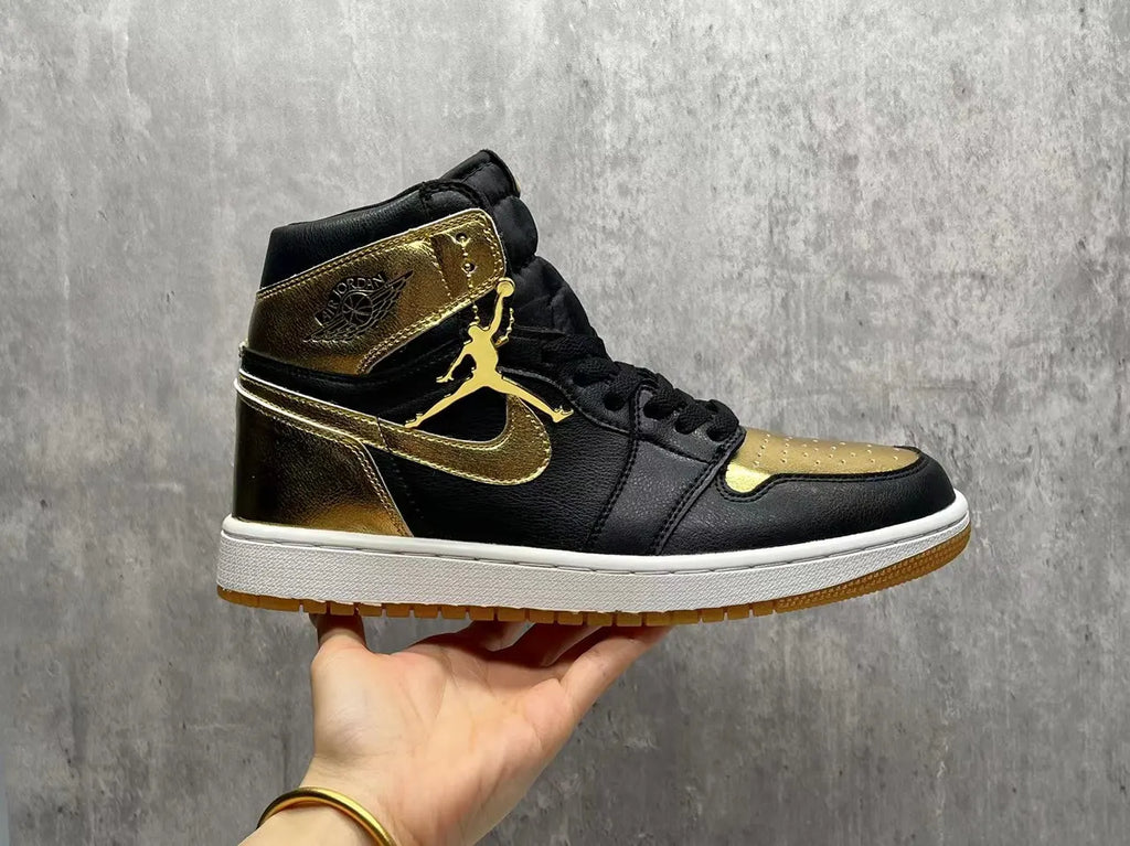 limited Air Jordan 1 High Black Gold - Hình 8