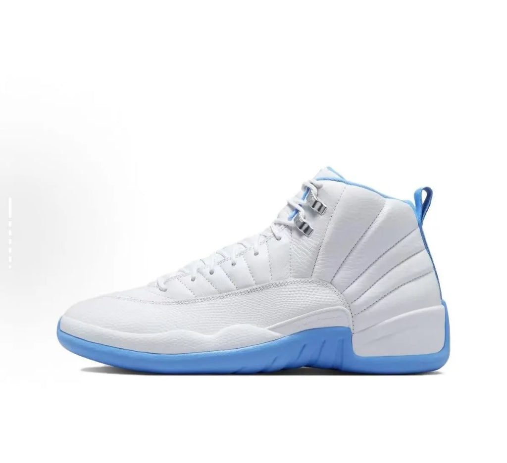 retro university Air Jordan 12 White Blue