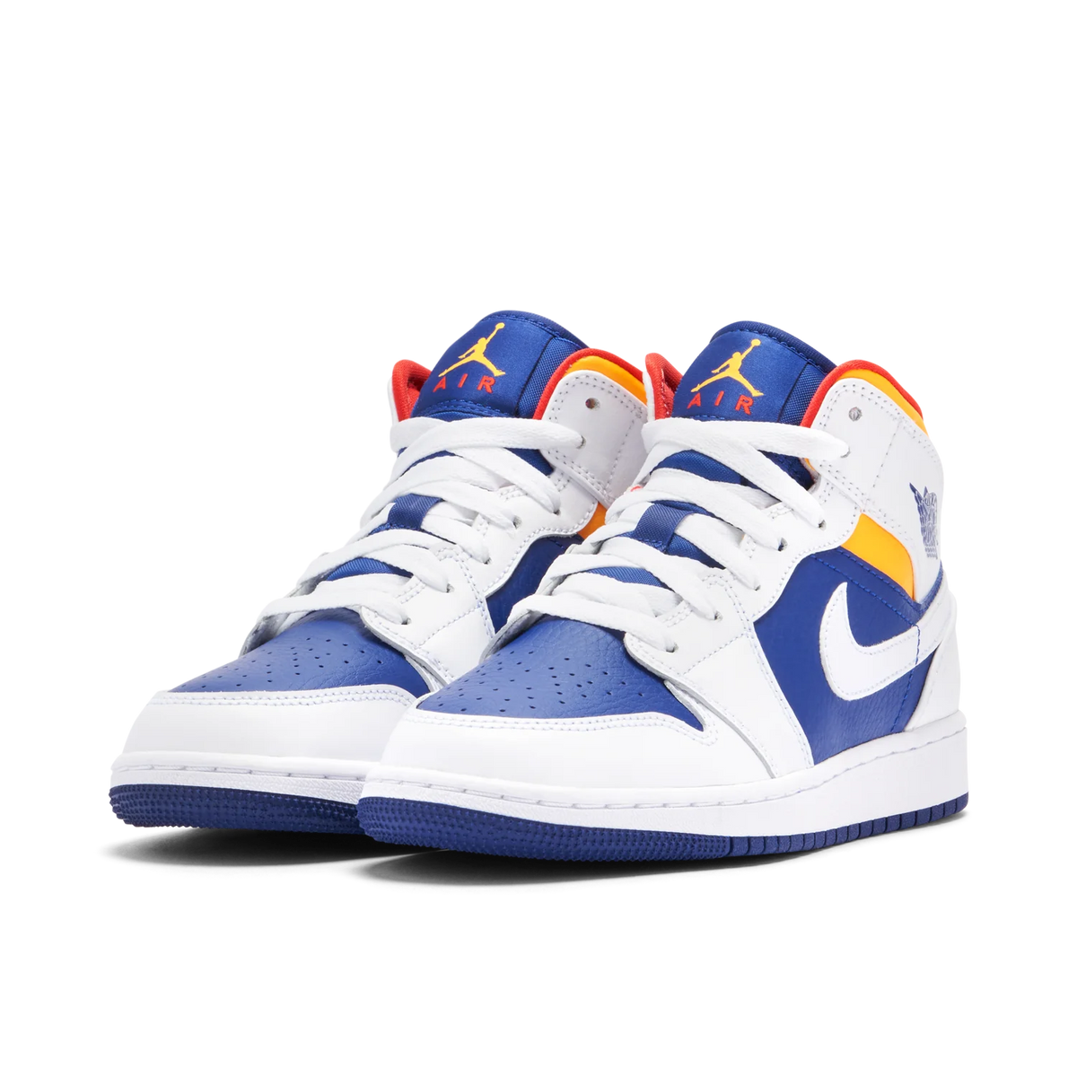 Air Jordan 1 Mid Premium White and Blue 2024 Exclusive Sneakers