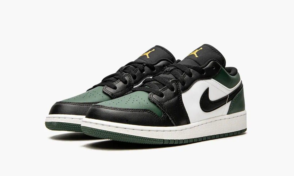 Air Jordan 1 Low Sneakers: Premium 2024 Green Toe Luxury Edition
