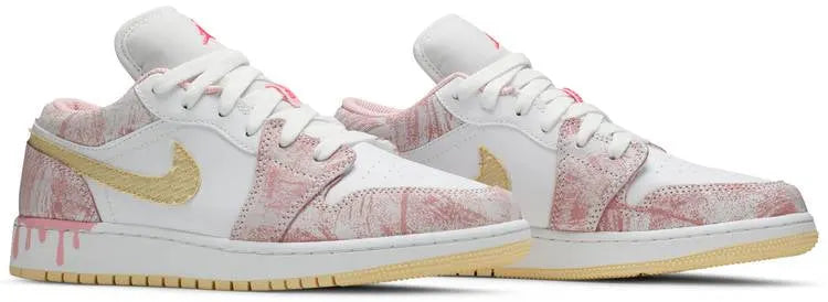 Air Jordan 1 Low Pink Drip: Exclusive 2024 Premium Sneakers for Kids