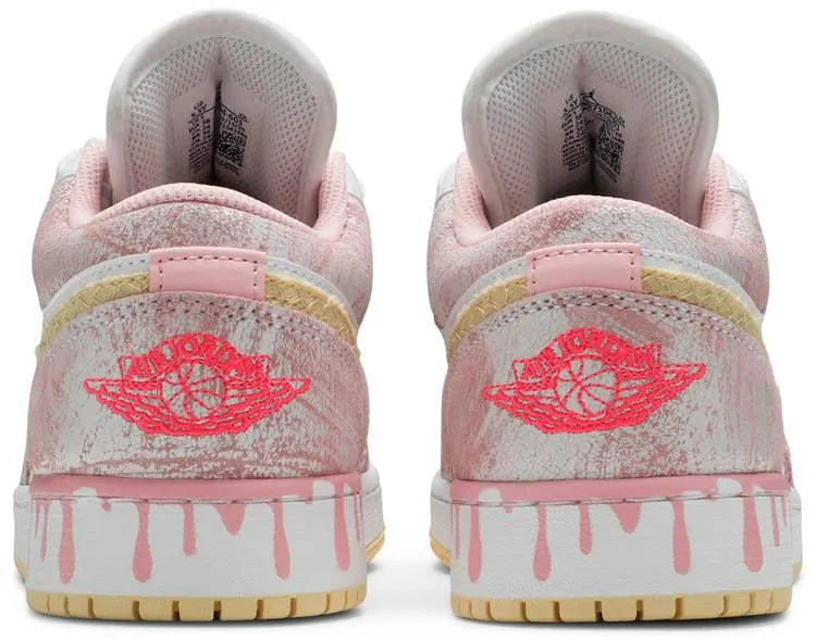 Air Jordan 1 Low Pink Drip: Exclusive 2024 Premium Sneakers for Kids