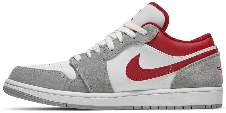 Air Jordan 1 Low Premium Light Smoke Grey Red 2024 Luxury Sneaker