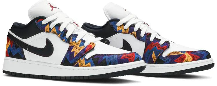 Air Jordan 1 Low Sweater: Top 1 Premium Geometric Print Sneakers