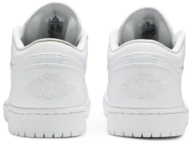 White Air Jordan 1 Low: Premium 2024 Triple White Luxury Sneakers