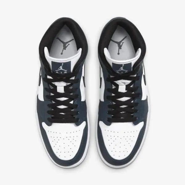Air Jordan 1 Mid Sneakers: 1 Premium Navy White Edition for Ultimate Style