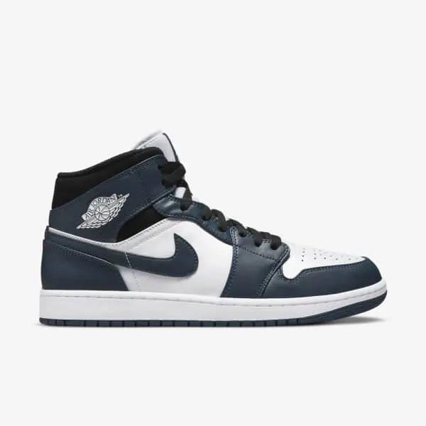 Air Jordan 1 Mid Sneakers: 1 Premium Navy White Edition for Ultimate Style