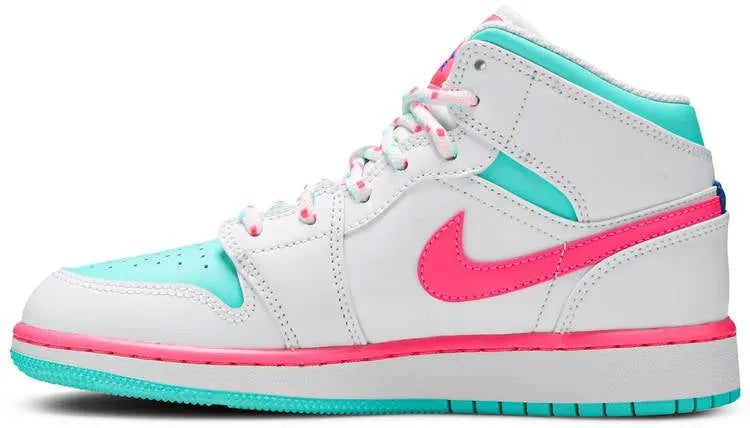 Air Jordan 1 Mid sneakers: Top 1 Premium Pink Teal Edition 2024