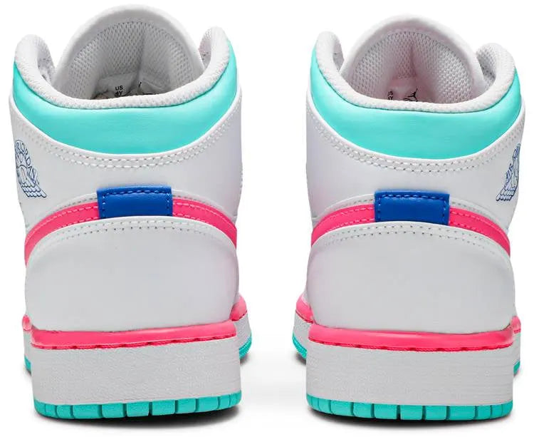 Air Jordan 1 Mid sneakers: Top 1 Premium Pink Teal Edition 2024