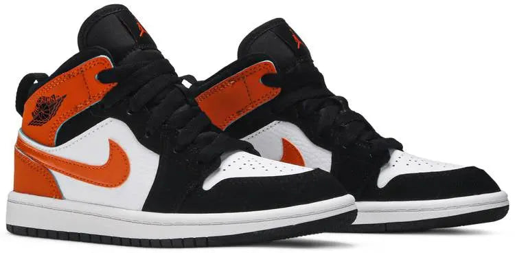 Air Jordan 1 Mid Sneakers: 1 Ultimate Premium Orange Black 2024 Edition