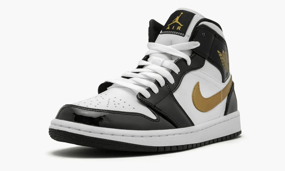 Air Jordan 1 Mid Black White Gold: #1 Premium Exclusive Luxury Sneakers