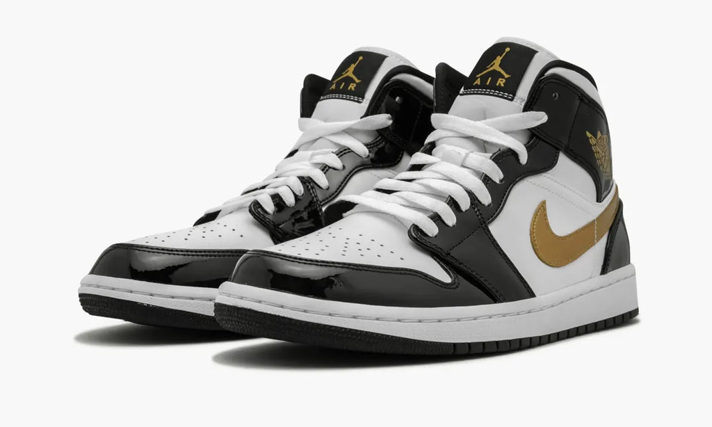 Air Jordan 1 Mid Black White Gold: #1 Premium Exclusive Luxury Sneakers