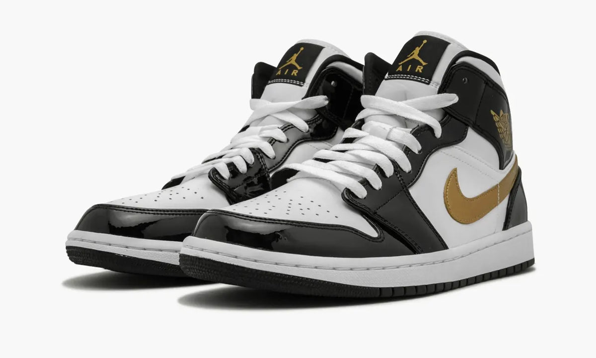 Air Jordan 1 Mid Black White Gold: #1 Premium Exclusive Luxury Sneakers