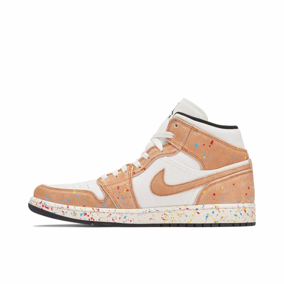 Air Jordan 1 Mid sneakers: Premium 2021 Brushstroke Paint Splatter Edition