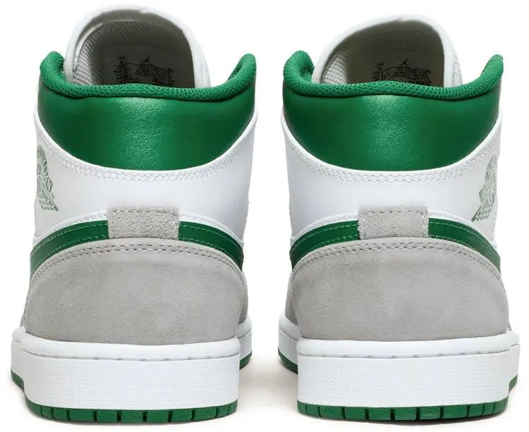 Air Jordan 1 Mid Pine Green & Grey Premium Luxury 1st Edition Sneakers