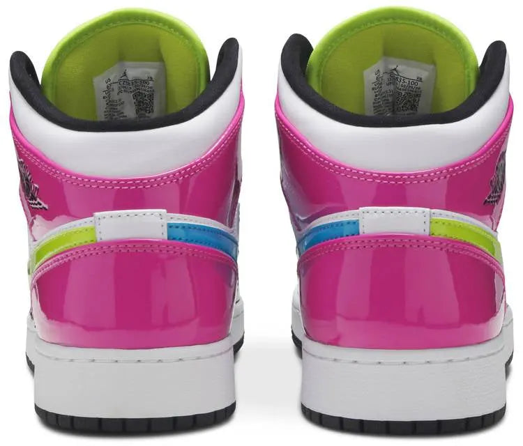 Air Jordan 1 Mid Premium Pink and Green Sneakers – #1 Exclusive Design