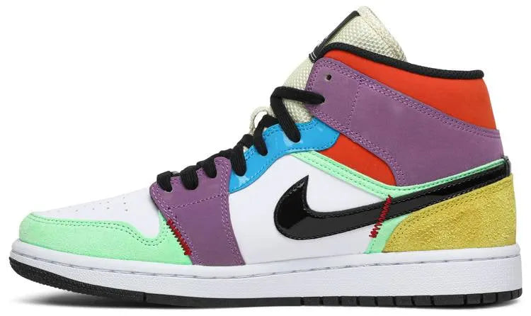 Air Jordan 1 Mid Sneakers – Premium Multi-Color Luxury Edition 2024