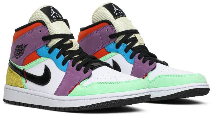 Air Jordan 1 Mid Sneakers – Premium Multi-Color Luxury Edition 2024