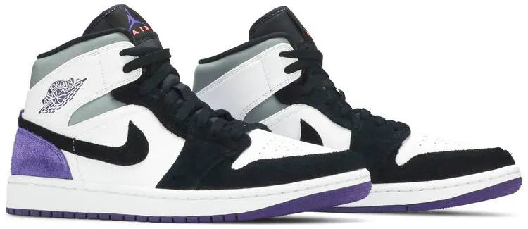 Air Jordan 1 Mid: 1 Premium Court Purple Luxury SE Edition Sneaker for 2024