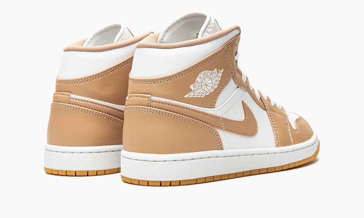 Air Jordan 1 Mid Premium Tan White Sneakers – 2024 Top Luxury Edition