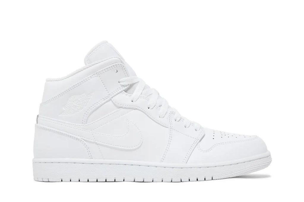 Air Jordan 1 Mid White Premium Leather Sneakers: 1 Ultimate Style Choice