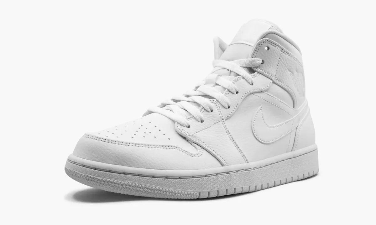 Air Jordan 1 Mid White Premium Leather Sneakers: 2024 Ultimate Edition