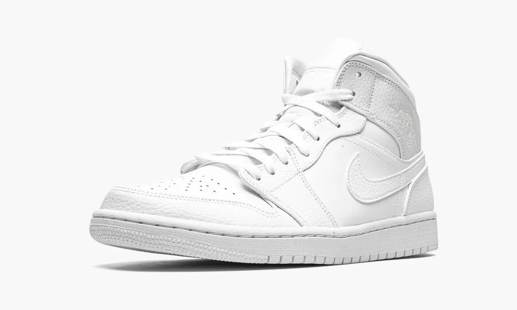 Air Jordan 1 Mid White Premium Leather Sneakers: 2024 Ultimate Edition
