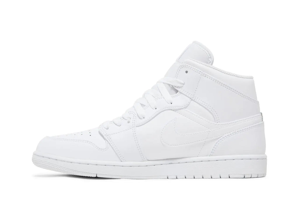 Air Jordan 1 Mid White Premium Leather Sneakers: 1 Ultimate Style Choice