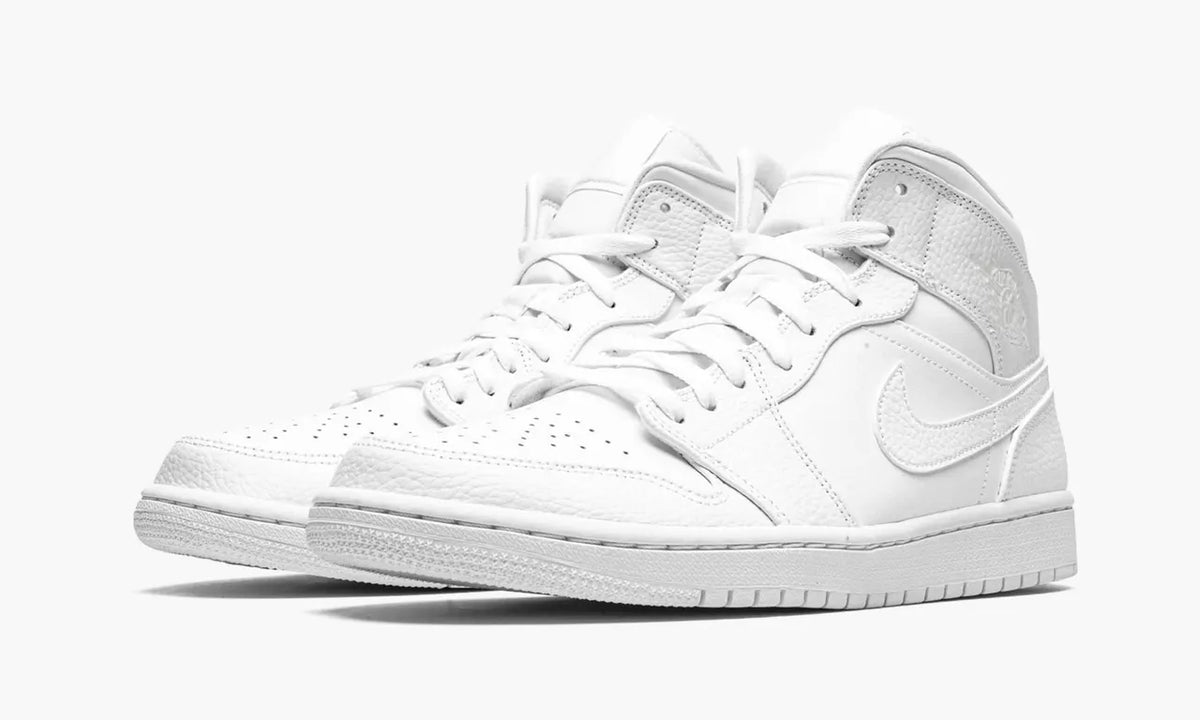 Air Jordan 1 Mid White Premium Leather Sneakers: 2024 Ultimate Edition