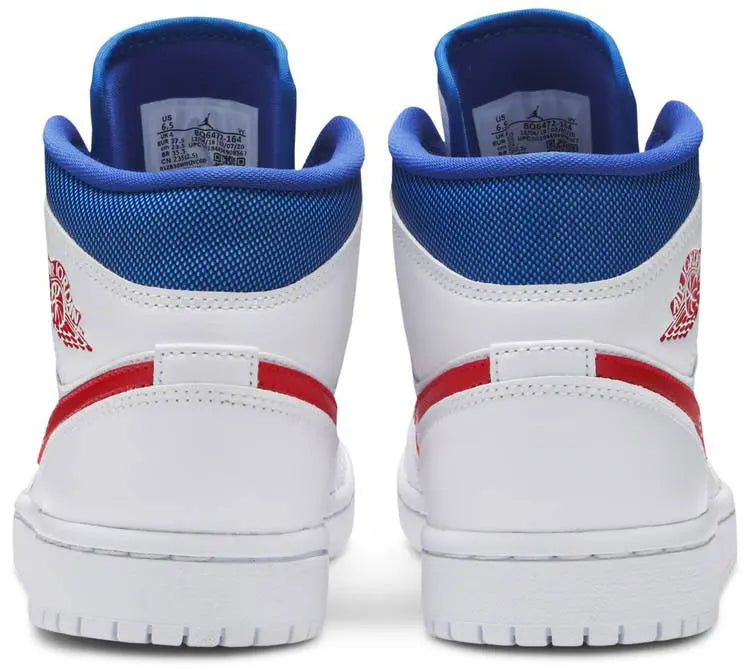 Air Jordan 1 Mid USA Red Blue White Premium Sneakers – 2024 Ultimate Edition