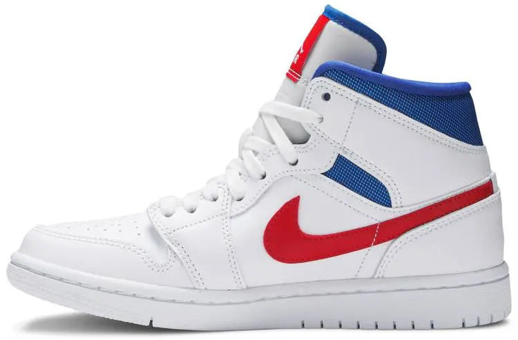 Air Jordan 1 Mid USA Red Blue White Premium Sneakers – 2024 Ultimate Edition