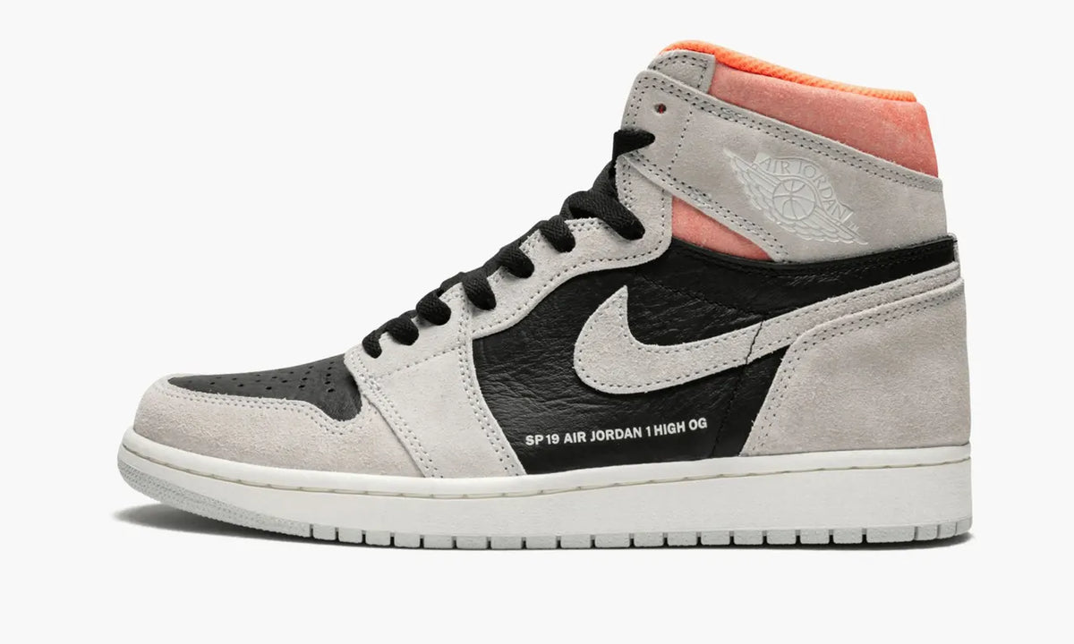 Air Jordan 1 High OG Premium Neutral Grey & Hyper Crimson 2019 Edition