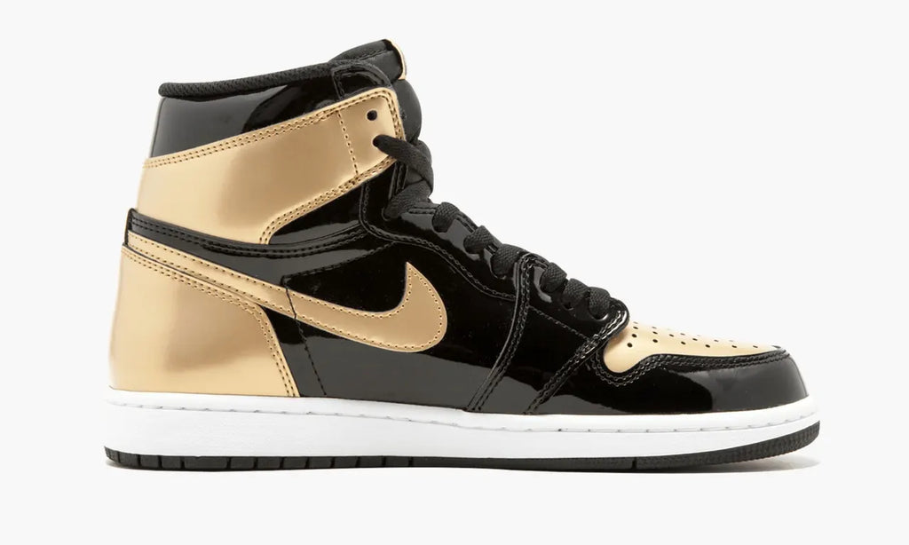Air Jordan 1 High Patent Premium Gold Toe Luxury Sneakers – Top 1 Choice
