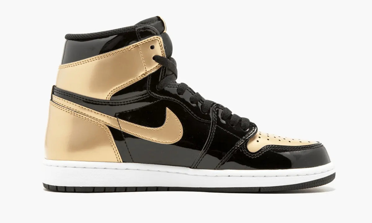 Air Jordan 1 High Patent Premium Gold Toe Luxury Sneakers – Top 1 Choice