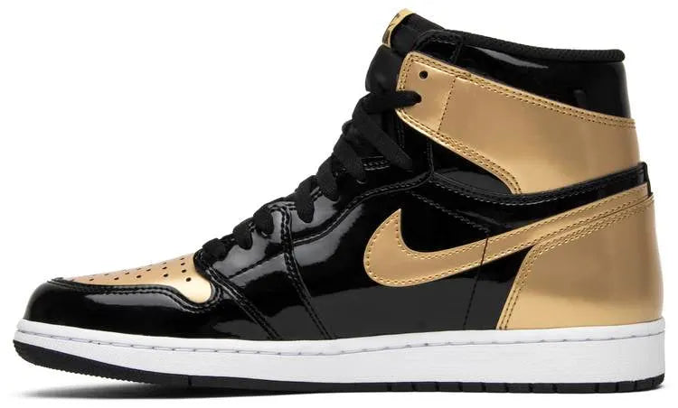 Air Jordan 1 Gold Toe: 2018 Premium Ultimate Patent Leather Sneakers