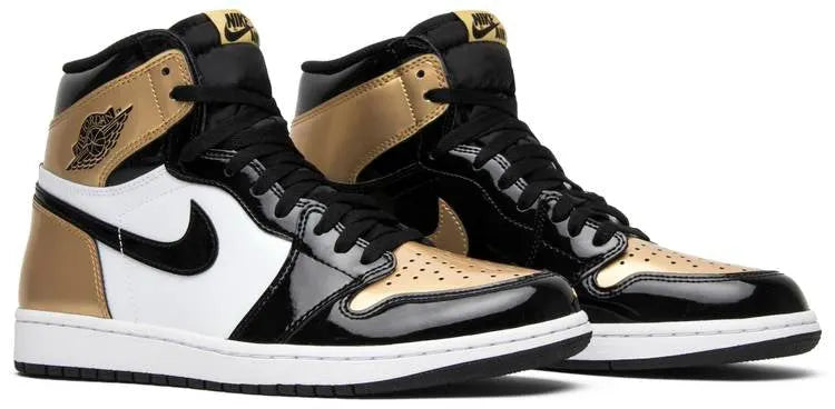 Air Jordan 1 Gold Toe: 2018 Premium Ultimate Patent Leather Sneakers