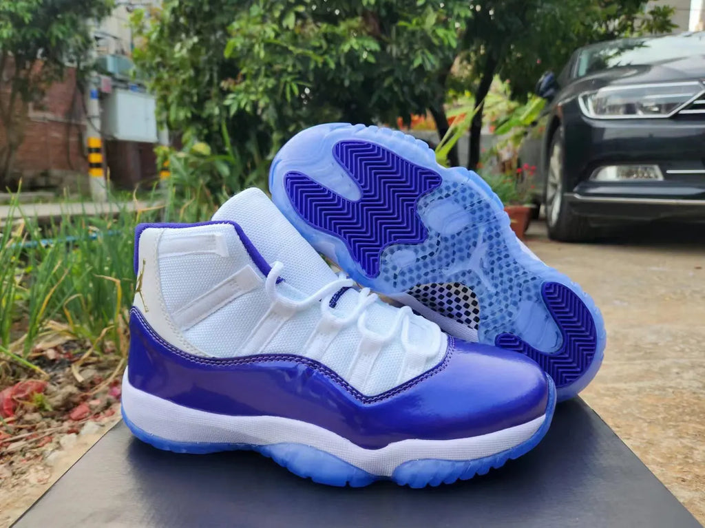 Air Jordan 11 White/Purple - Hình 2
