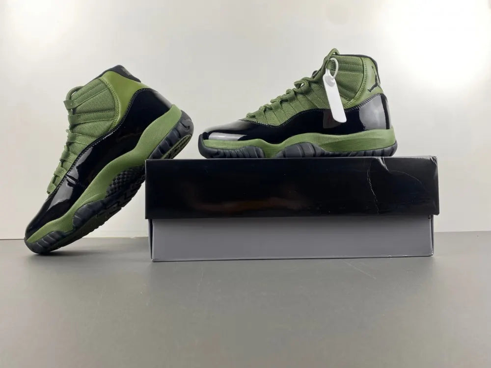 retro Air Jordan 11 Olive Green - Hình 4