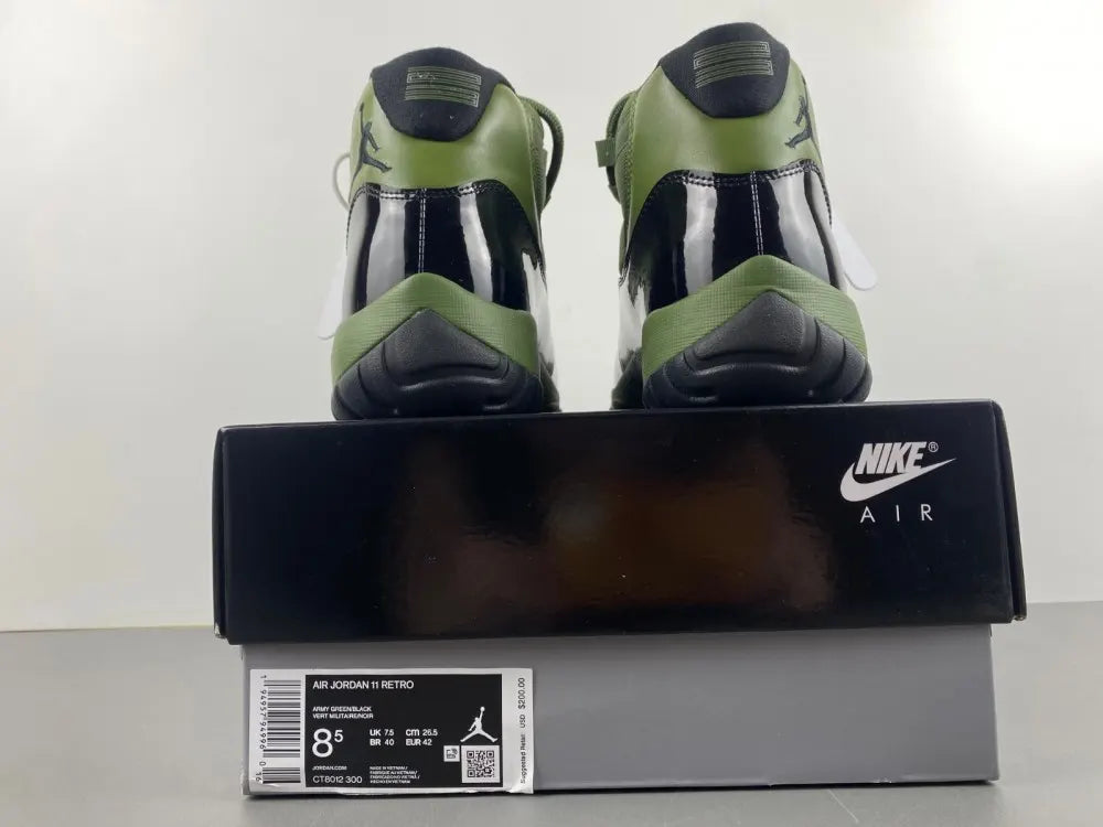 retro Air Jordan 11 Olive Green - Hình 2