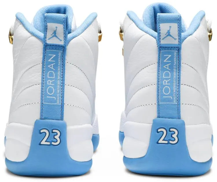 retro university Air Jordan 12 White Blue - Hình 2