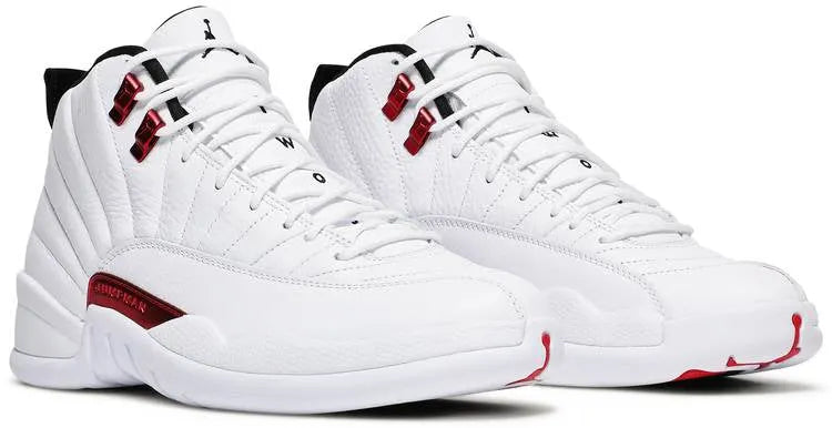 retro premium Air Jordan 12 White Red - Hình 3