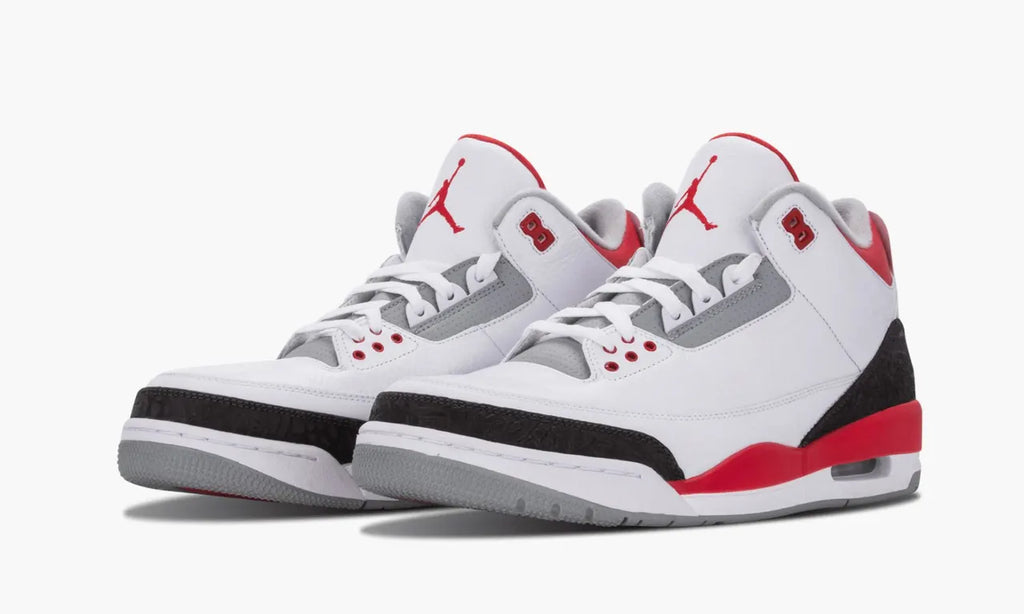 classic Air Jordan 3 Retro White Fire Red - Hình 2