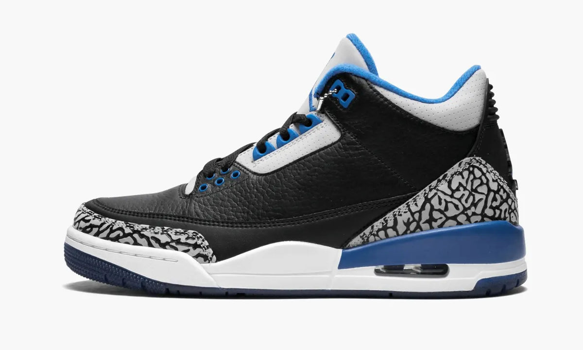 Air Jordan 3 Black Cement Blue - Hình 2