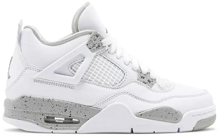 premium leather Jordan 4 Retro White Oreo