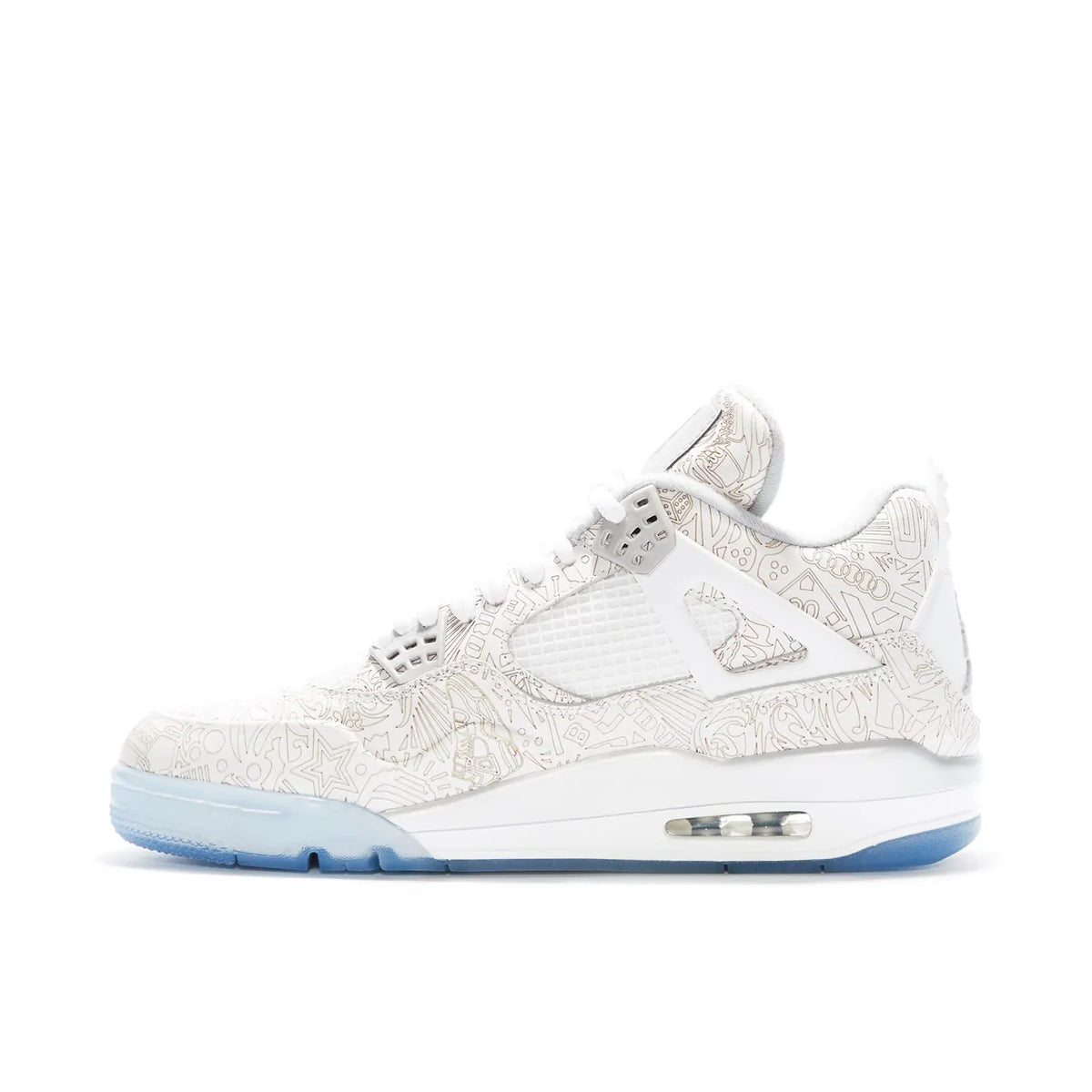 blank Jordan 4 Retro Canvas - Hình 2