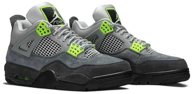 Jordan 4 Retro Grey Neon - Hình 3