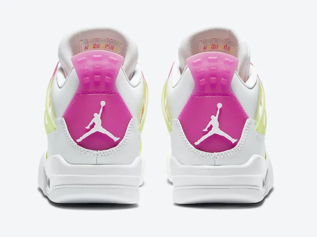 white Air Jordan 4 Retro Neon - Hình 4