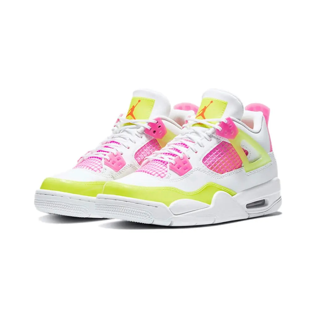 white Air Jordan 4 Retro Neon - Hình 2